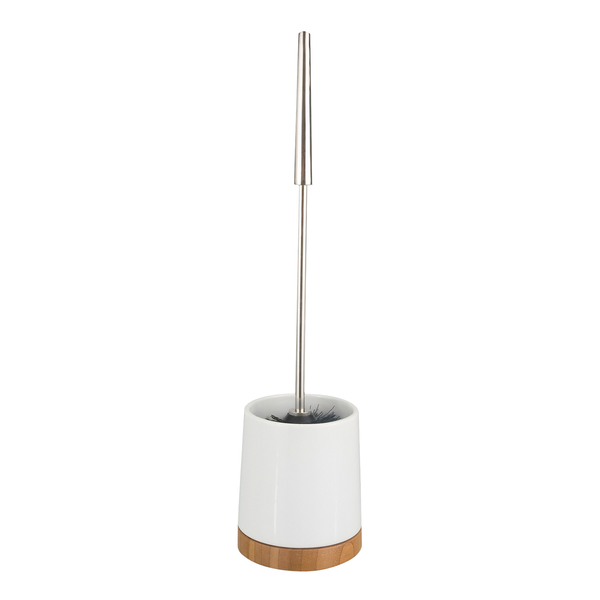 WC-Garnitur Bamboo - Keramik / Bambus - Weiß