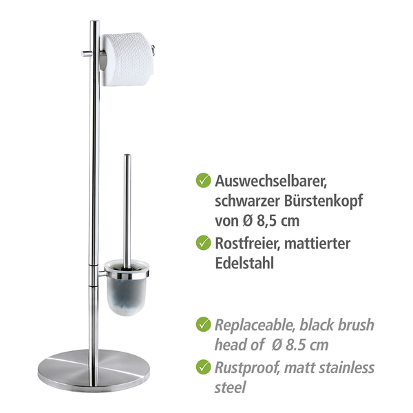 Stand WC-Garnitur Pieno - Metall - Satiniert