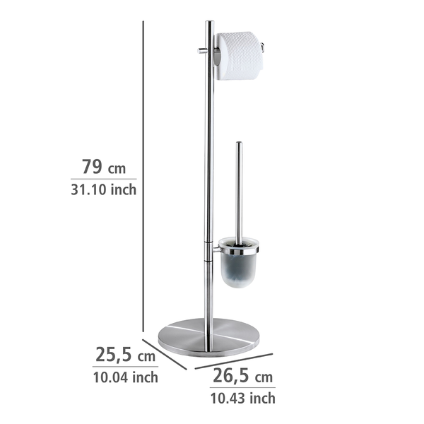 Stand WC-Garnitur Pieno - Metall - Satiniert