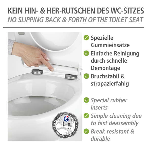 WC-Sitz Astera - Metall / Kunststoff - Silber