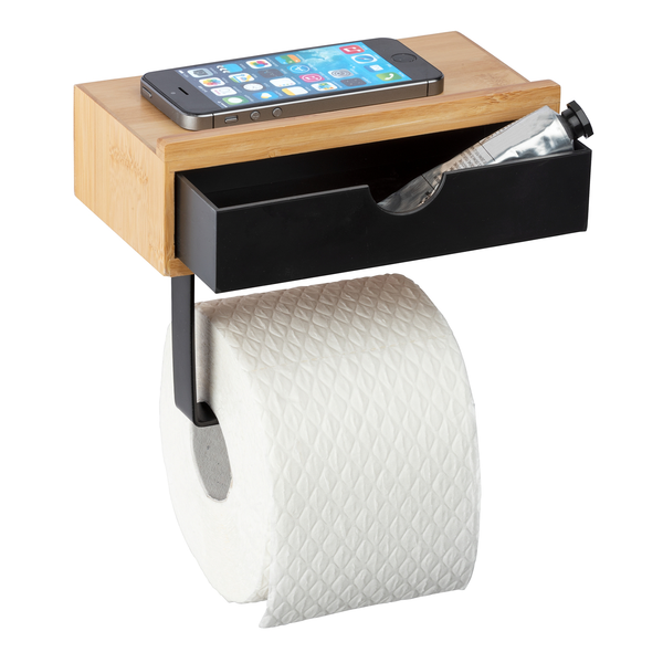 Toilettenpapierhalter Bambusa - Bambus - Natur / Mehrfarbig