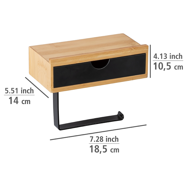 Toilettenpapierhalter Bambusa - Bambus - Natur / Mehrfarbig
