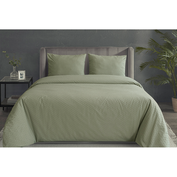 Bettwäsche Eloise - Perkal - Grün - 140 x 200/220 cm + Kissen 70 x 60 cm