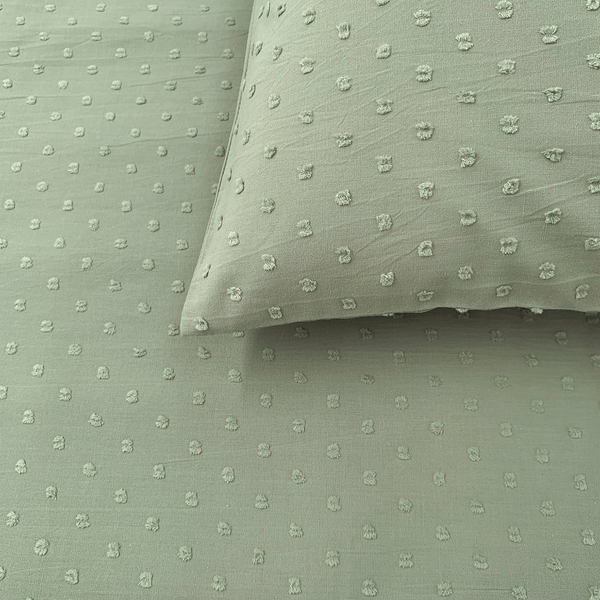 Bettwäsche Eloise - Perkal - Grün - 140 x 200/220 cm + Kissen 70 x 60 cm