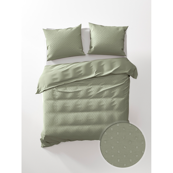 Bettwäsche Eloise - Perkal - Grün - 140 x 200/220 cm + Kissen 70 x 60 cm