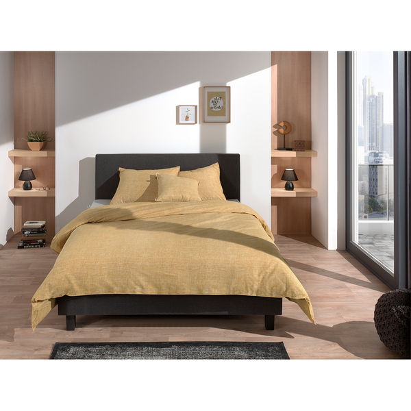 Bettwäsche Lino - Renforce - Ocker - 140 x 200/220 cm + Kissen 70 x 60 cm