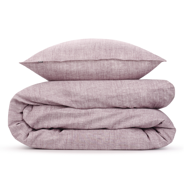 Bettwäsche Lino - Renforce - Violett - 260 x 200/220 cm + 2 Kissen 70 x 60 cm