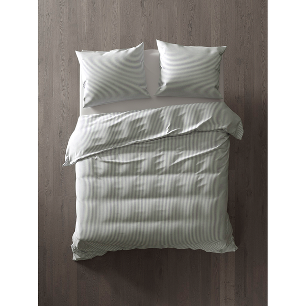 Bettwäsche Oxford - Baumwolle - Hellblau - 200 x 200/220 cm + 2 Kissen 70 x 60 cm