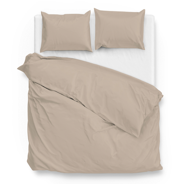 Bettwäsche Satinado - Baumwolle Satin - Sand - 140 x 200/220 cm + Kissen 70 x 60 cm