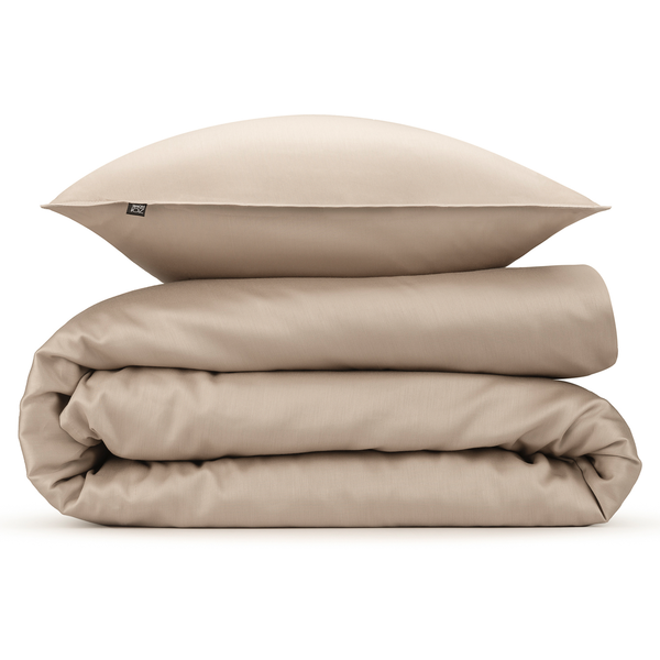 Bettwäsche Satinado - Baumwolle Satin - Sand - 140 x 200/220 cm + Kissen 70 x 60 cm