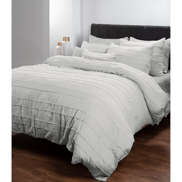 Bettwäsche Merle - Baumwolle - Wollweiß - 140 x 200/220 cm + Kissen 70 x 60 cm