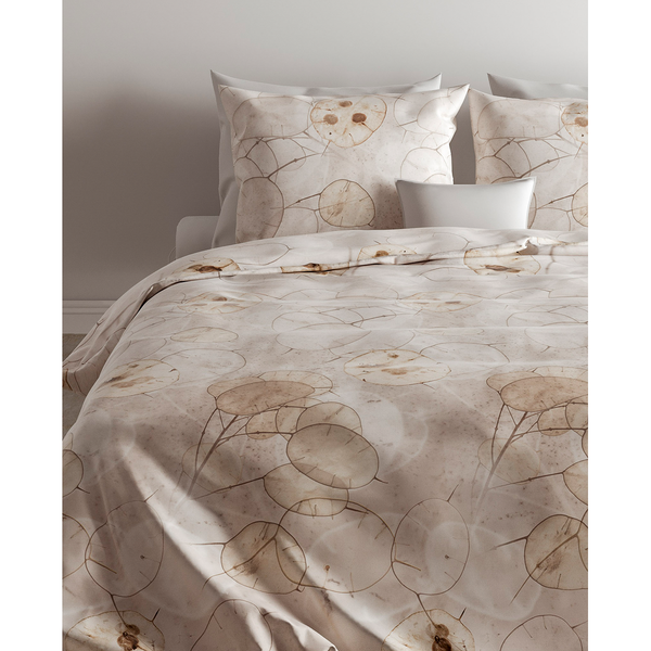 Bettwäsche Moren - Renforce - Taupe - 240 x 200/220 cm + 2 Kissen 70 x 60 cm