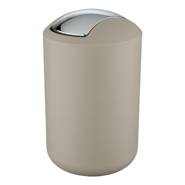 Schwingdeckeleimer Brasil - Thermoplastischer Kunststoff (TPE) - Fassungsvermögen: 6,5 L - Taupe