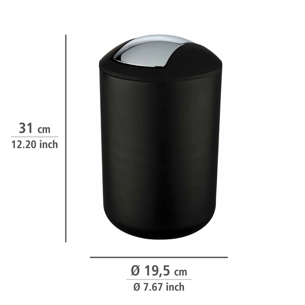 Kosmetikeimer Brasil - TPE - Fassungsvermögen: 6.5 L - Schwarz