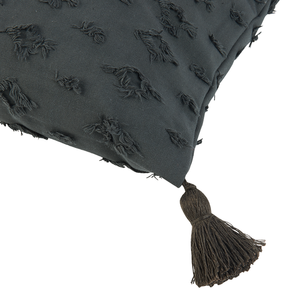 Kissenhülle Luise - Baumwollstoff - Anthrazit - 45 x 45 cm