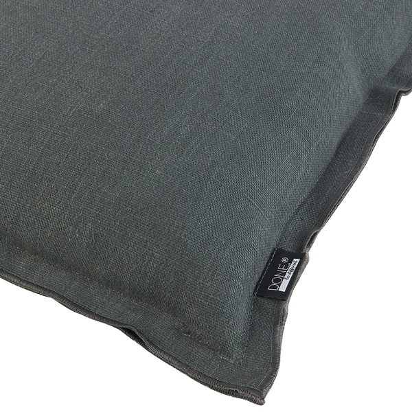 Kissenhülle Lene - Leinen / Baumwolle - Anthrazit - 45 x 45 cm