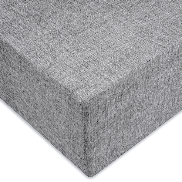 Spannbettlaken Lino - Baumwolle - Dunkelgrau - 90 x 220 cm