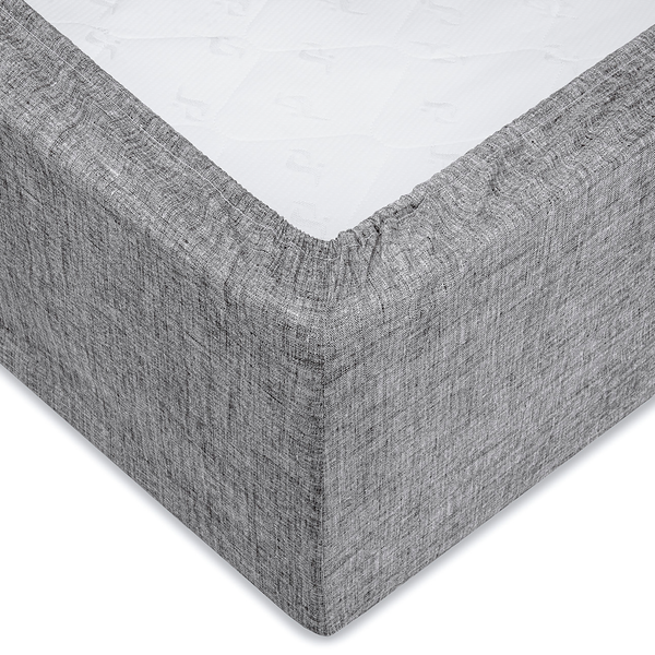 Spannbettlaken Lino - Baumwolle - Dunkelgrau - 90 x 220 cm