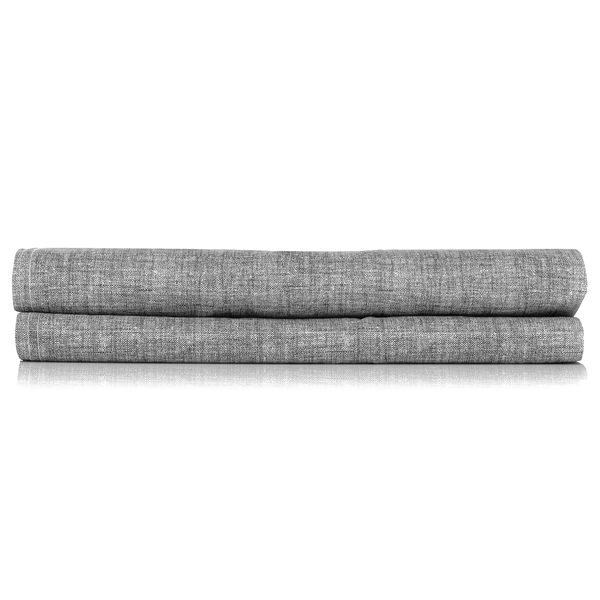 Spannbettlaken Lino - Baumwolle - Dunkelgrau - 90 x 220 cm