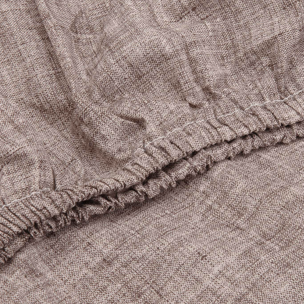 Spannbettlaken Lino - Baumwolle - Schokolade/ Braun - 90 x 220 cm