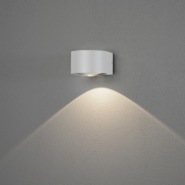 Wandleuchte Gala - Klarglas / Aluminium - 1-flammig - Silber