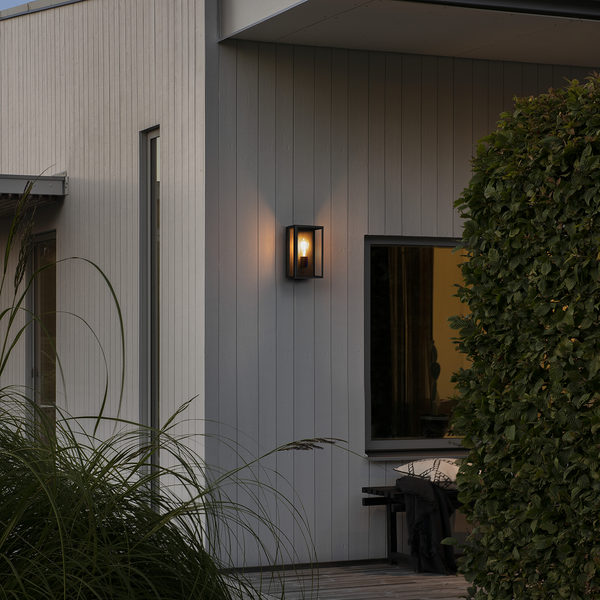 Wandleuchte Carpi I - Klarglas / Aluminium - 1-flammig