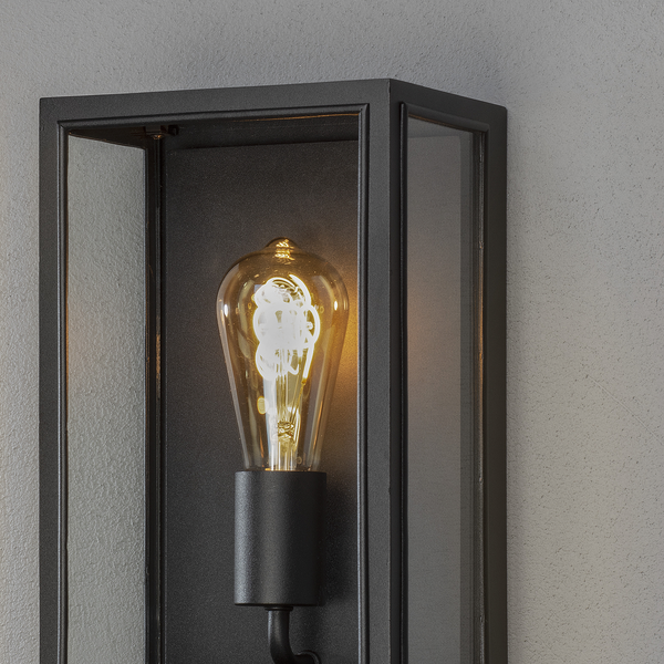 Wandleuchte Carpi I - Klarglas / Aluminium - 1-flammig
