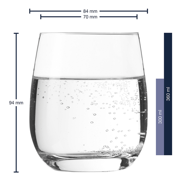 Trinkglas Tivoli (6er-Set) - Transparent - 360 ml