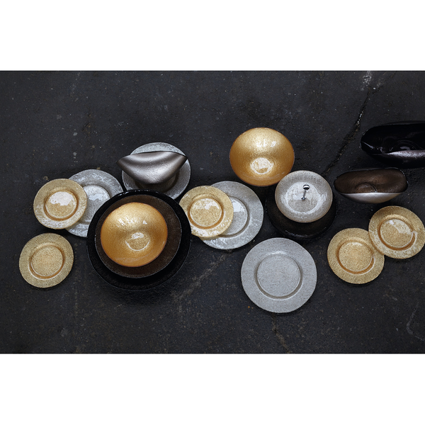 Schale Como (2er-Set) - Kalk-Natron Glas -Braun