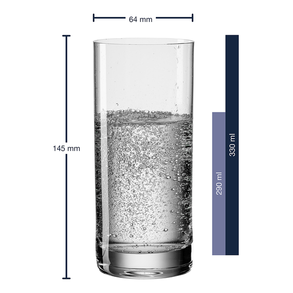 Trinkglas Easy+ 6er-Set - Klarglas - Fassungsvermögen: 0.33 L