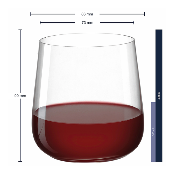 Trinkglas Brunelli (6er-Set) - Transparent - 400 ml