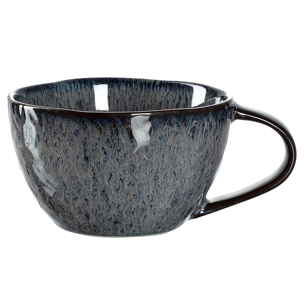 Keramiktasse Matera (4er-Set) - Keramik - 180 ml - Anthrazit