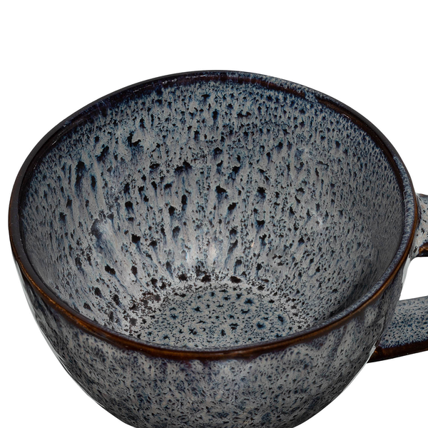 Keramiktasse Matera (4er-Set) - Keramik - 180 ml - Anthrazit