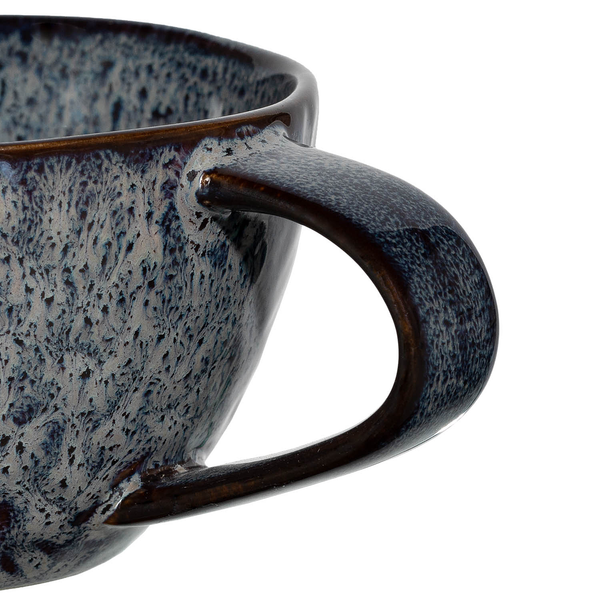 Keramiktasse Matera (4er-Set) - Keramik - 180 ml - Anthrazit