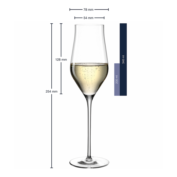 Champagnerglas Brunelli (6er-Set) - Transparent - 340 ml