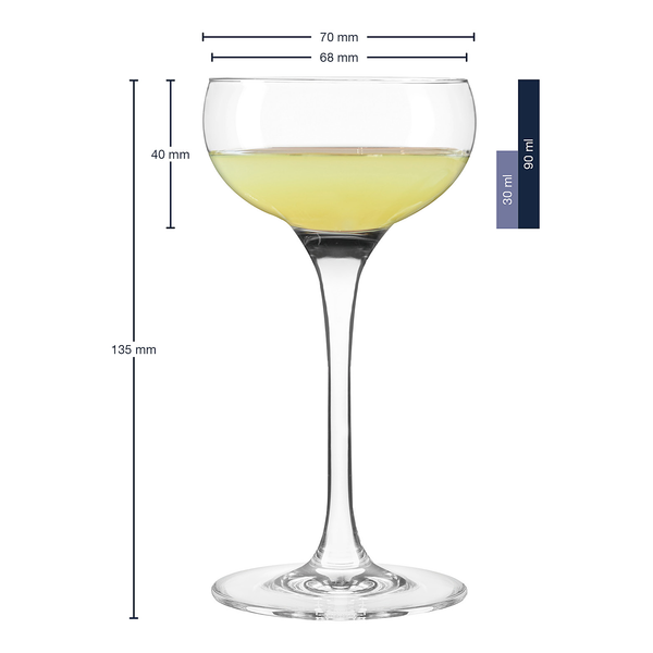 Likörschale Cheers (6er-Set) - Transparent - 90 ml