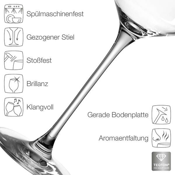 Sektglas Puccini (6er-Set) - Transparent - 280 ml