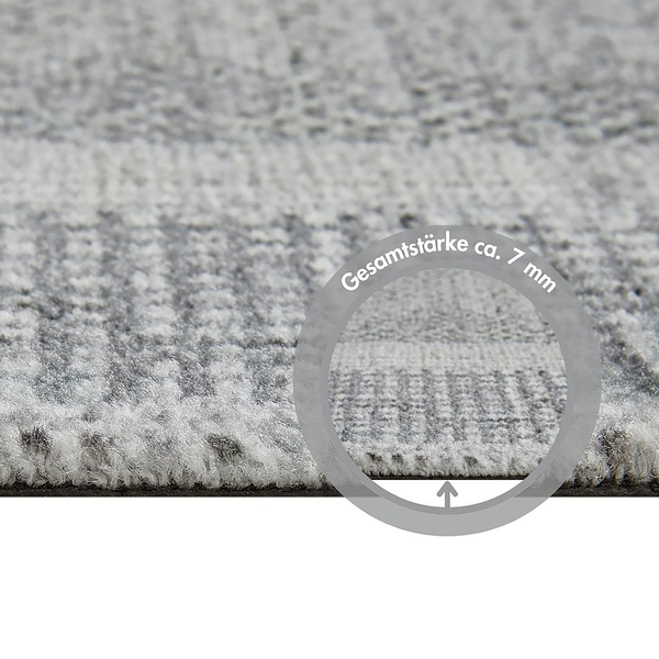 Fußmatte  Square - Polyamid - Silber - 67 x 110 cm