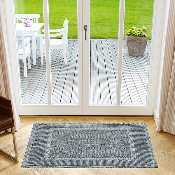 Fußmatte  Square - Polyamid - Dunkelblau - 67 x 110 cm