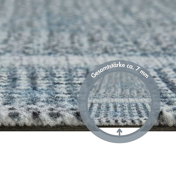 Fußmatte  Square - Polyamid - Dunkelblau - 67 x 110 cm