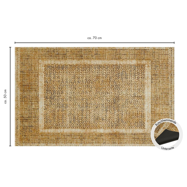 Fußmatte  Square - Polyamid - Honig - 50 x 70 cm