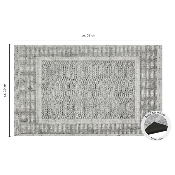 Fußmatte  Square - Polyamid - Silber - 39 x 58 cm