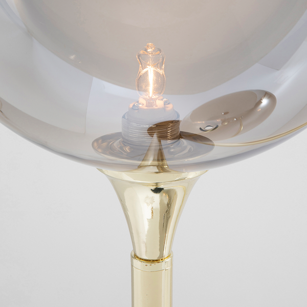 Stehleuchte Al Capone - Glas / Stahl - 3-flammig