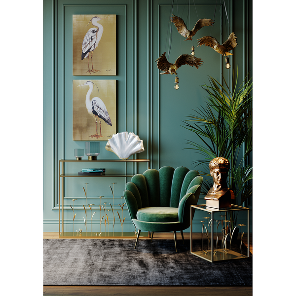 Pendelleuchte Owl - Polyresin / Stahl - 1-flammig