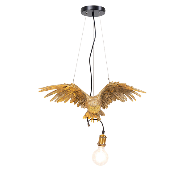 Pendelleuchte Owl - Polyresin / Stahl - 1-flammig