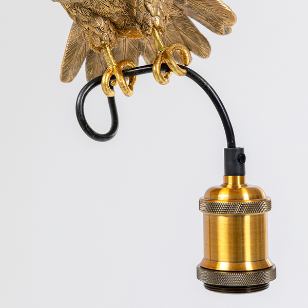 Pendelleuchte Owl - Polyresin / Stahl - 1-flammig