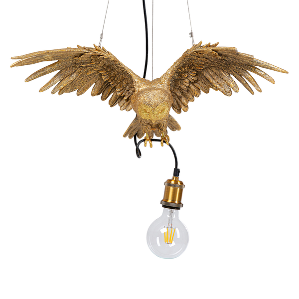 Pendelleuchte Owl - Polyresin / Stahl - 1-flammig