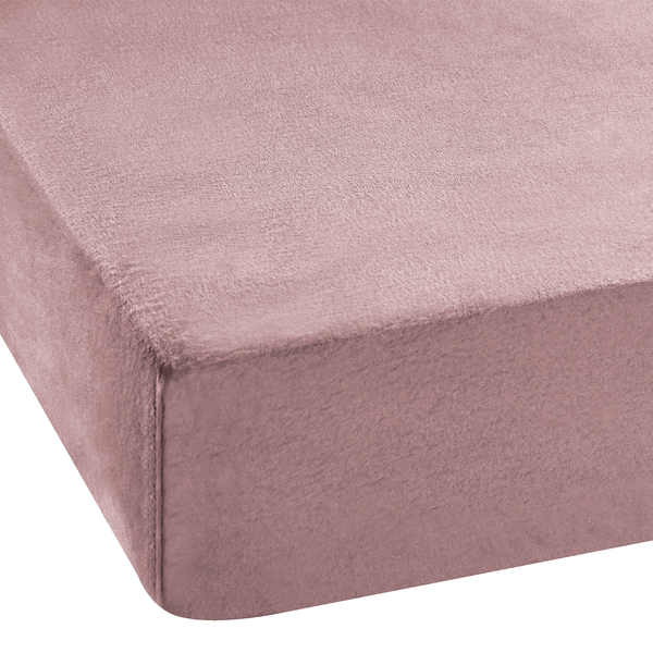 Feinbiber Spannbettlaken Vindum - Baumwolle - Altrosa - 180 x 200 cm