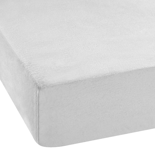 Feinbiber Spannbettlaken Vindum - Baumwolle - Weiß - 200 x 200 cm