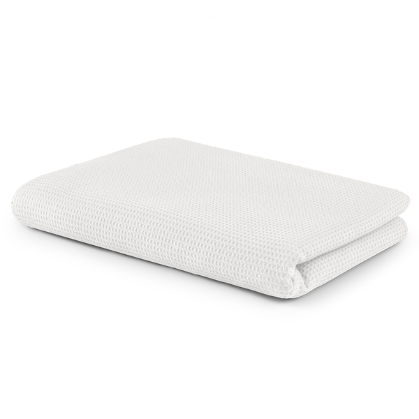 Wohndecke Waffeldecke - Baumwolle - Perlweiß